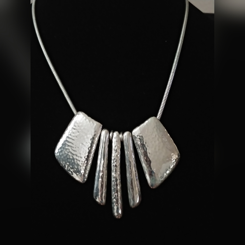 Chico's Hammered Metal Necklace